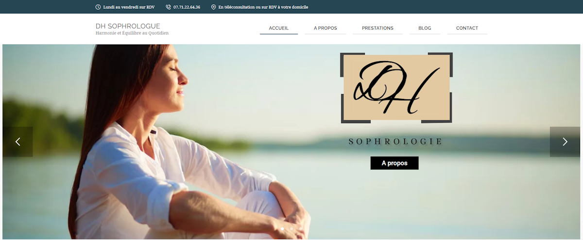 Creation site entreprise wordpress pas cher header dhsophrologue