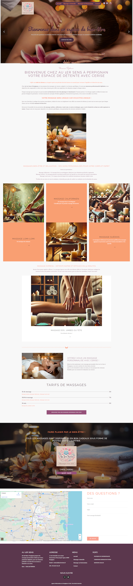 Creer site entreprise perpignan freelance massage
