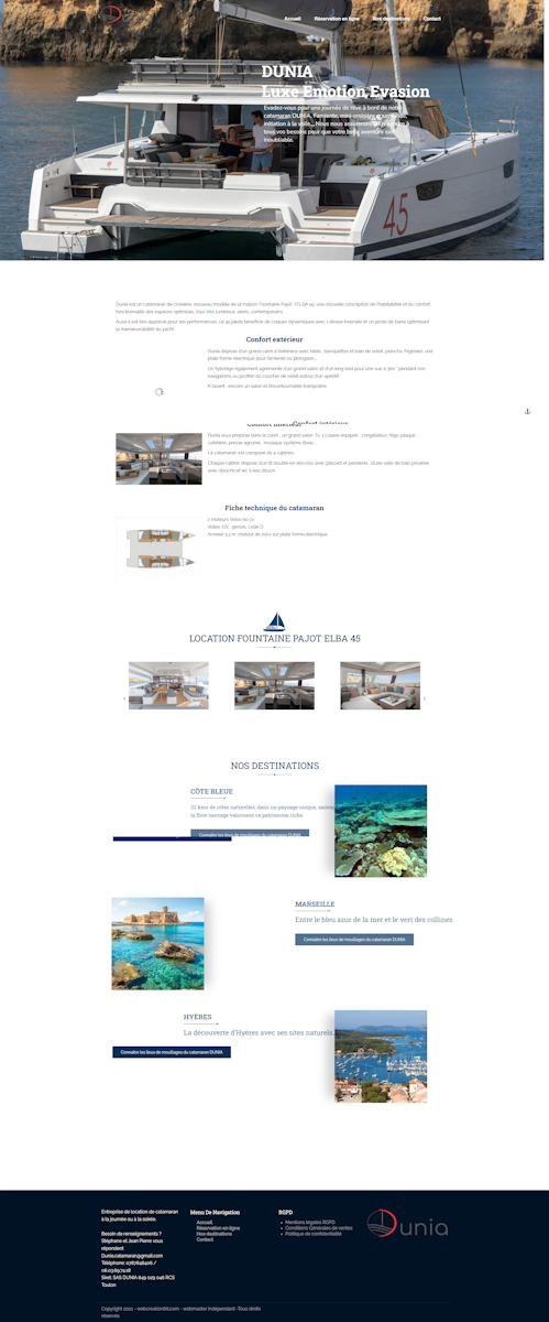 Exemple de site internet réalisé à Perpignan